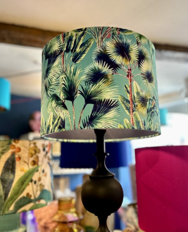 Palms Galore with Navy Blue Lining